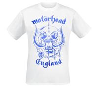 Motörhead England Blue Texture T-Shirt weiß in S