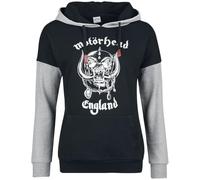 Motörhead England Frauen Kapuzenpullover schwarz/grau meliert L