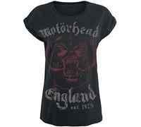 Motörhead England Frauen T-Shirt schwarz S 100% Baumwolle Band-Merch, Bands