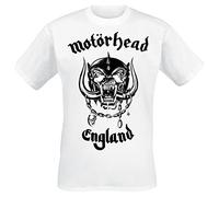 Motörhead England Männer T-Shirt weiß 100% Baumwolle Band-Merch, Bands