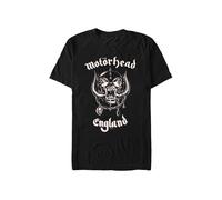 Rock Off Herren Motorhead England Regular Fit Rundkragen Kurzarm T-Shirt, Schwarz, XXL