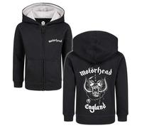 Motörhead Metal-Kids - England Kinder-Kapuzenjacke schwarz in 92