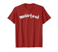 Motörhead - White Logo On Cranberry T-Shirt