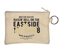 Motor Racer Raisin Hell On The East Side Made in Nashville Schlüsselanhänger Münzbörse Beige