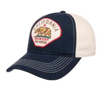 King Kerosin Cal Bear Denim Trucker Cap dunkelblau