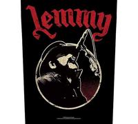 Motorhead Backpatch Lemmy Microphone Pose offiziell Nue Schwarz Sew On 36cm x
