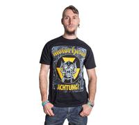 Motorhead Herren Achtung! Kurzarm-T-Shirt, Schwarz, Größe M