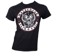 Motorhead Herren-T-Shirt, Biker-Abzeichen, kurzärmelig Gr. L, Schwarz