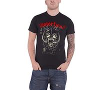 Motorhead Herren-T-Shirt mit Spielkarten-Motiv, kurzärmelig, Schwarz , S