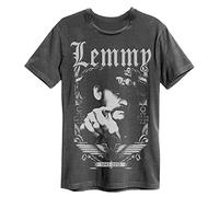 Motorhead Lemmy T Shirt Portrait Nue offiziell Herren Amplified Vintage Charcoal