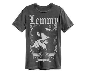 Motorhead Lemmy T Shirt Portrait Nue offiziell Herren Amplified Vintage Charcoal