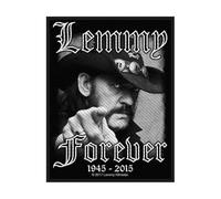 Motorhead Patch Lemmy Forever 1945-2015 offiziell Nue Schwarz Cotton 10cm x