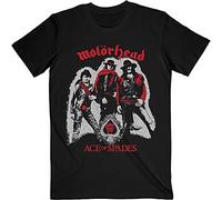 Motorhead T Shirt Ace of Spades Cowboys Band Logo Nue offiziell Herren Schwarz