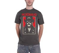 Motorhead T Shirt Lemmy RJ Logo Nue offiziell Herren Charcoal Grau