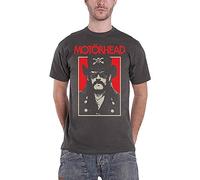 Motorhead T-Shirt Lemmy RJ Logo Offiziell Herren Charcoal Grau