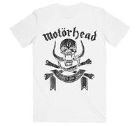Motorhead T Shirt March or Die Warpig Band Logo Nue offiziell Herren Weiß XL