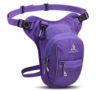 Motorrad Beintasche Motorrad-Beintasche mit Hüftgurt, wasserdicht, for Taktische Reisen, Handy, Geldbörse, Gürteltasche Motorrad Tasche Bein(Purple)