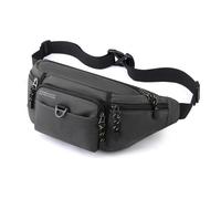Motorrad-Sitztasche/Hecktasche Reise Military Fashion Sport Nylon Männlichen Beutel Geldbörse Bum Hip Taschen Männer Multi-Tasche Fanny-Pack Gürtel Sling Brust Tasche Motorrad-Gepäcktasche(Gray)