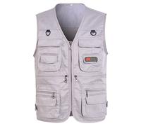 Motorrad Weste Herren: Sommer mit Knöpfe Übergrößen Leicht Trachtenweste Weste Elegant Atmungsaktiv Sportlich Ärmellos Herren Weste Fleeceweste Outdoor mit Taschen Herrenwesten Steppweste