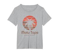 Motu Tape Bora Bora T-Shirt, Damen Große Größen, Grau Meliert, 3X