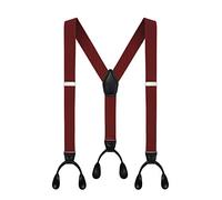Moulen Herren-Hosenträger mit Y-Rücken, 3,6 cm breit, Knopfende, elastisch, verstellbar