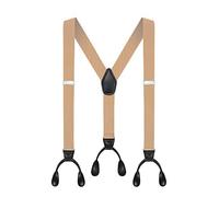 Moulen Herren-Hosenträger mit Y-Rücken, 3,6 cm breit, Knopfende, elastisch, verstellbar