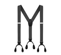 Moulen Herren-Hosenträger mit Y-Rücken, 3,6 cm breit, Knopfende, elastisch, verstellbar