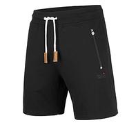 Mount Swiss Kurze Freizeithose Liam I Kurze Sweatpants Herren Mit Taschen I Sport Shorts Übergröße Schwarz, 8XL