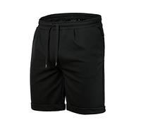 Mount Swiss Kurze Freizeithose Tessin Herren I Kurze Sweatpants Herren I Sport Shorts Herren in klassischen Farben Schwarz, 5XL