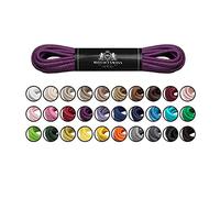 Mount Swiss Luxury Schuhbänder I Wasserabweisende und reißfeste Schnürsenkel rund ø 2-3 mm aus feiner Baumwolle/gewachst Farbe: Violet, Länge: 110 cm
