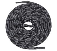 Mount Swiss runde Schnürsenkel für Wanderschuhe, Trekkingschuhe und Arbeitsschuhe - extra reißfest - ø 5 mm Farbe Schwarz-Grau-m2 Länge 200cm