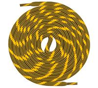 Mount Swiss runde Schnürsenkel für Wanderschuhe, Trekkingschuhe und Arbeitsschuhe - extra reißfest - ø 5 mm Farbe Gelb-Schwarz-m2 Länge 90cm