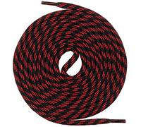 Mount Swiss runde Schnürsenkel für Wanderschuhe, Trekkingschuhe und Arbeitsschuhe - extra reißfest - ø 5 mm Farbe Schwarz-Rot-m3 Länge 80cm