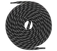 Mount Swiss runde Schnürsenkel für Wanderschuhe, Trekkingschuhe und Arbeitsschuhe - extra reißfest - ø 5 mm Farbe Schwarz-Grau-m3 Länge 180cm