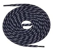 Mount Swiss runde Schnürsenkel für Wanderschuhe, Trekkingschuhe und Arbeitsschuhe - extra reißfest - ø 5 mm Farbe Dunkelblau-Grau-m2 Länge 80cm