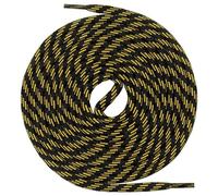 Mount Swiss runde Schnürsenkel für Wanderschuhe, Trekkingschuhe und Arbeitsschuhe - extra reißfest - ø 5 mm Farbe Schwarz-Gelb-m3 Länge 190cm