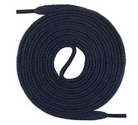 Mount Swiss Schnürsenkel flach 7mm Baumwolle - Dunkelblau 140cm - Ersatz Schuhband Sneaker Sportschuhe Freizeitschuhe Arbeitsschuhe - Unisex Damen Herren Kinder