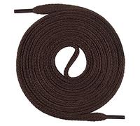 Mount Swiss Schnürsenkel flach 7mm Baumwolle - Dunkelbraun 150cm - Ersatz Schuhband Sneaker Sportschuhe Freizeitschuhe Arbeitsschuhe - Unisex Damen Herren Kinder