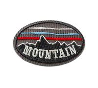 Mountain Berge Gebirge - Aufnäher, Bügelbild, Aufbügler, Applikationen, Patches, Flicken, zum aufbügeln, Größe: 5,4 x 3,5 cm