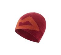 mountain equipment branded knitted beanie damen rot