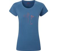 Mountain Equipment Damen Mountain Flower T-Shirt (Größe XS, blau)
