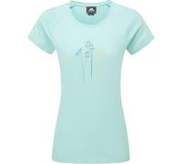 Mountain Equipment Mountain Flower Womens Tee aqua - Größe 8 UK Damen
