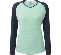 Mountain Equipment Redline LS Womens Tee lichen stripe/cosmos - Größe 16 UK Damen