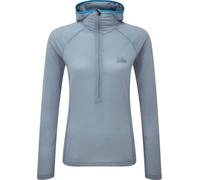 Mountain Equipment Solar Eclipse Womens Hooded Zip Tee nimbus - Größe 14 UK Damen