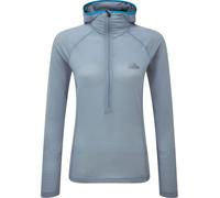 Mountain Equipment Solar Eclipse Womens Hooded Zip Tee nimbus - Größe 16 UK Damen