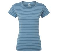 Mountain Equipment Damen Groundup Stripe T-Shirt (Größe XS, blau)