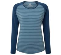 Mountain Equipment - Women's Redline L/S Tee - Longsleeve, Gr. L 40, blau (BluefinStripe/DenimBlue)