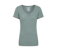 Mountain Warehouse Agra Damen-T-Shirt - Leichtes Damen-Sportshirt, schnell trocknendes, atmungsaktives, schweißableitendes - Wandern, Freizeit, Frühling Sommer Khaki Damengröße EU 36