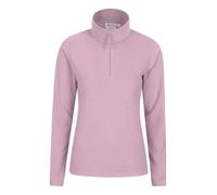 Mountain Warehouse Camber Half Zip Women's Fleece - Leichtes, warmes & kuscheliges Half Zip Sweatshirt Top - Frühling Sommer, Camping, Outdoor, Reisen & Wandern Hellrosa (Plain) Medium