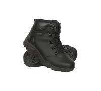 Mountain Warehouse Canyon Wasserfeste Stiefel für Kinder - AtmungsaktiveWanderschuhe, Allwetterschuhe, Vibram-Laufsohle, Wanderschuhe aus Leder - Frühling, Sommer Schwarz Kinder-Schuhgröße 35 DE